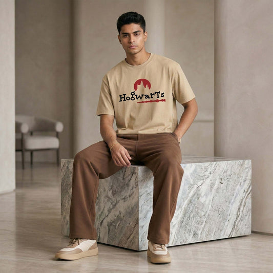 Magic School Inspired Graphic T-Shirt for Men – Wizard Spell Back Print Tee