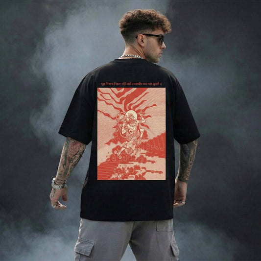 Mahaveer Hanuman Oversized T-Shirt – Devotional Streetwear | Vastvik