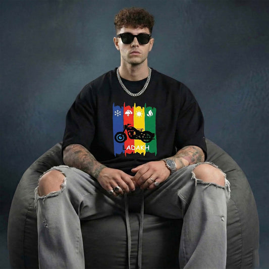 Ladakh Rider T-Shirt – Adventure Motorcycle Travel Graphic Tee for Men