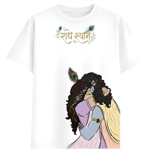RadhaKanha – Eternal Prem | Oversized Divine Love Spiritual Streetwear T-Shirt