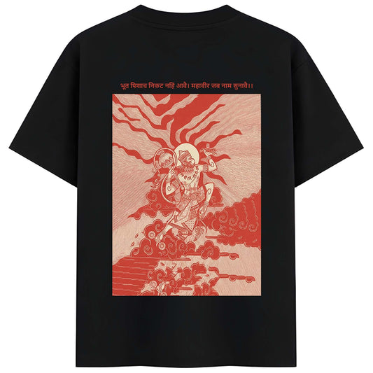 Mahaveer Hanuman Oversized T-Shirt – Devotional Streetwear | Vastvik