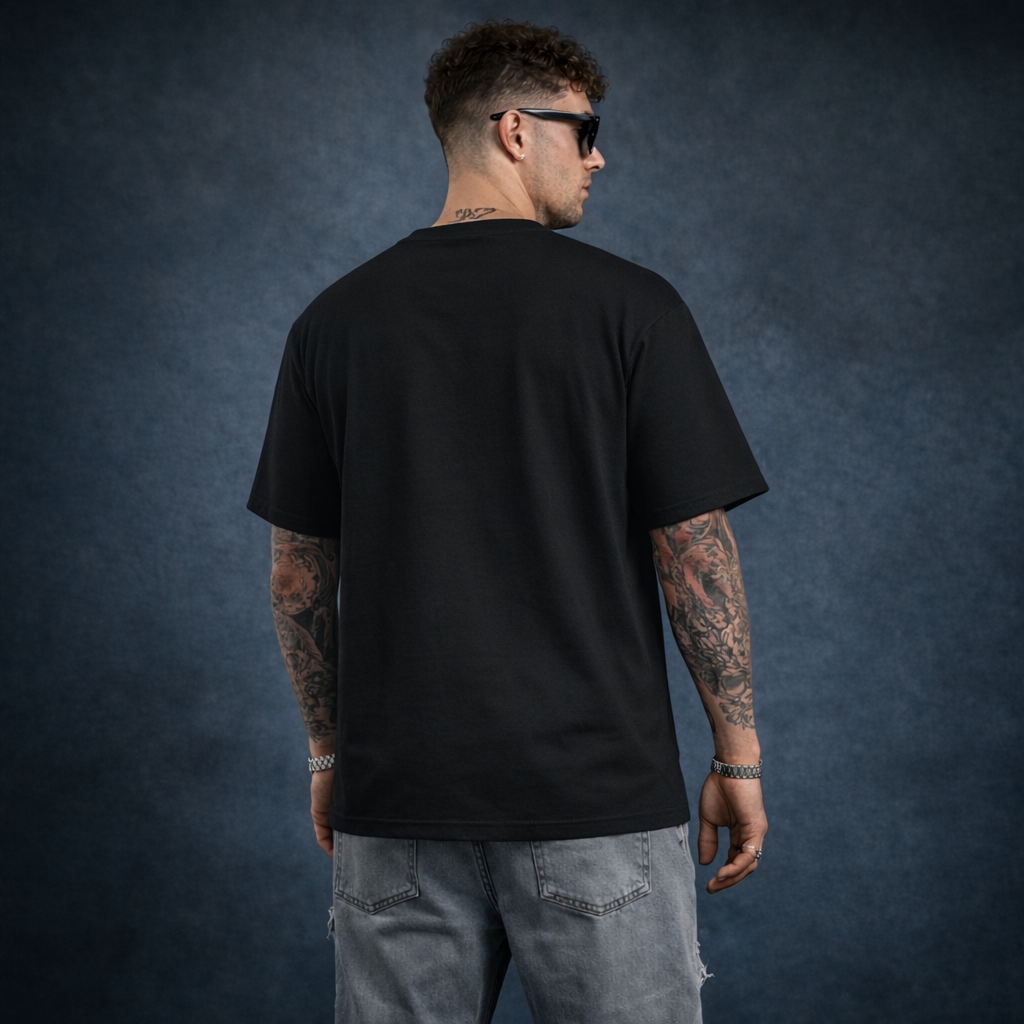 Thinking in Friends Graphic Oversized T-Shirt for Men | Funny Cartoon Friends Printed Cotton T-Shirt