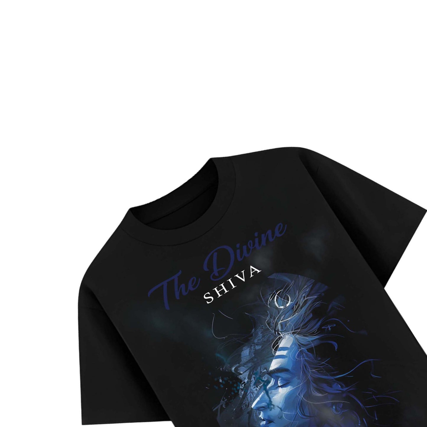 Men’s The Divine Shiva Black T-Shirt – Lord Shiva Spiritual Graphic Tee for Men