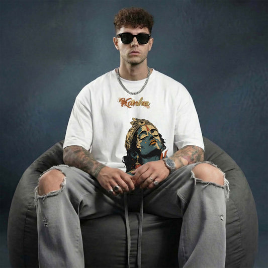 Kanha – Oversized Spiritual Krishna Streetwear T-Shirt