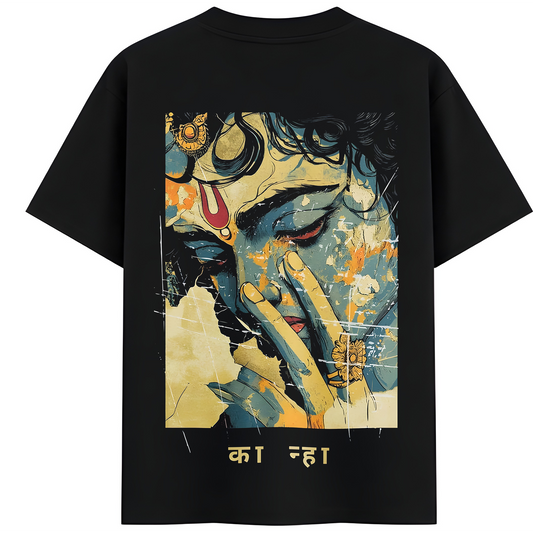 Kanha – Divine Artform | Oversized Artistic Spiritual Streetwear T-Shirt