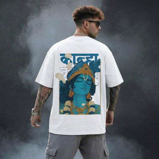 Kanha Oversized T-Shirt – Divine Calm Krishna Art