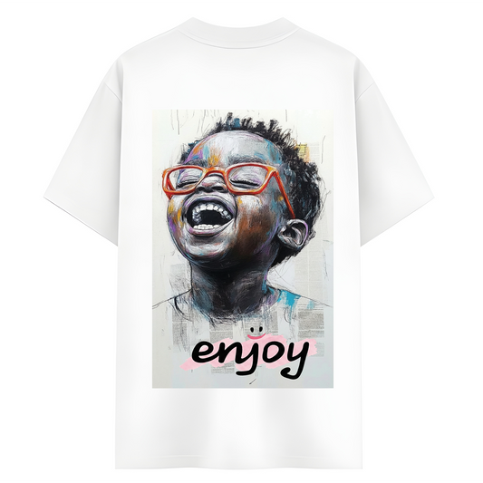 Enjoy Art Oversized T-Shirt | Creative Streetwear Graphic Tee