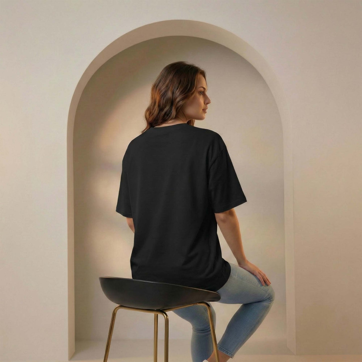 Women Black Oversized Graphic T-Shirt – Cute Iced Coffee ‘Is My Jam’ Print | Premium Cotton Tee