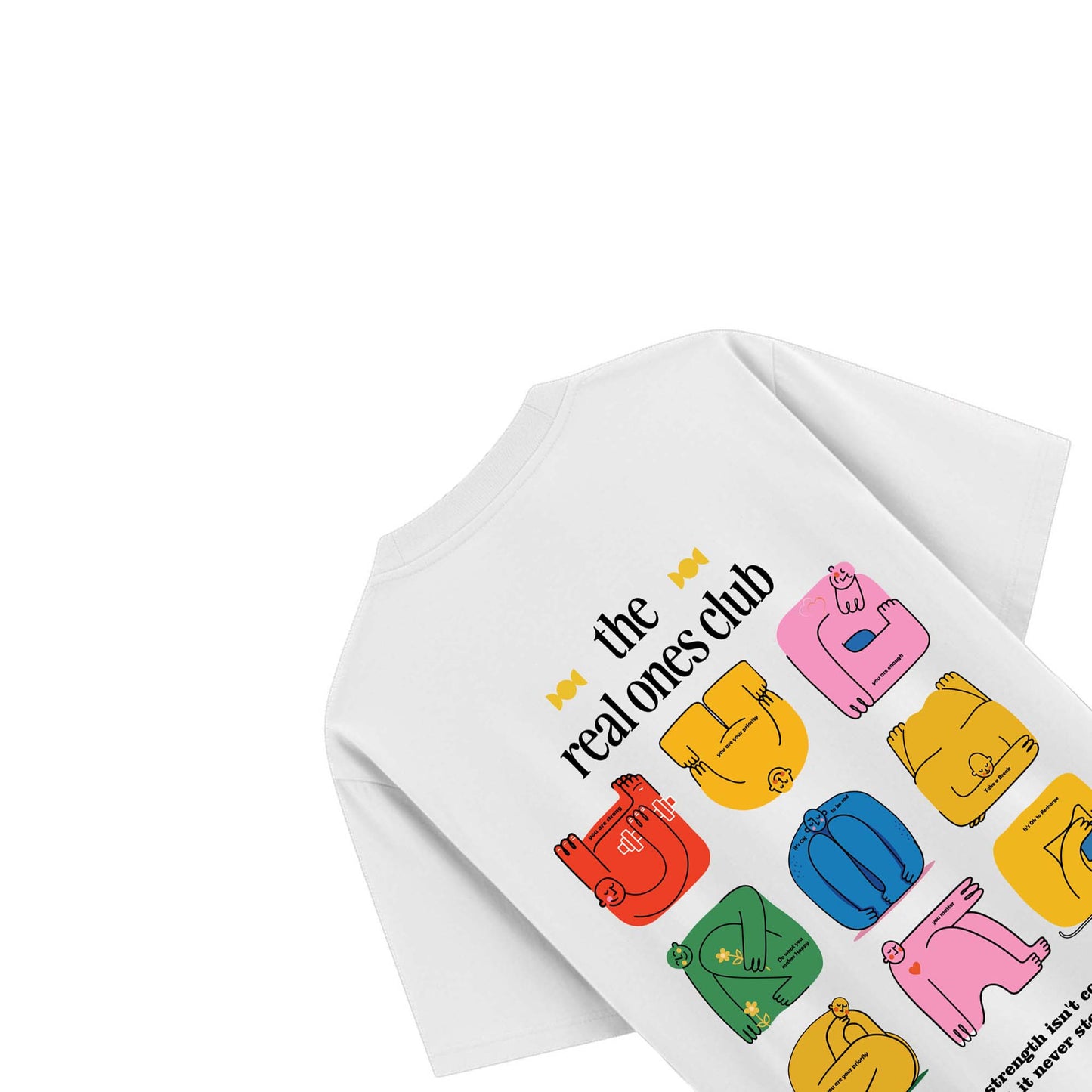 The Real Ones Club Graphic T-Shirt for Men | Premium Minimal Printed Cotton Tee | Aesthetic Streetwear Back Print