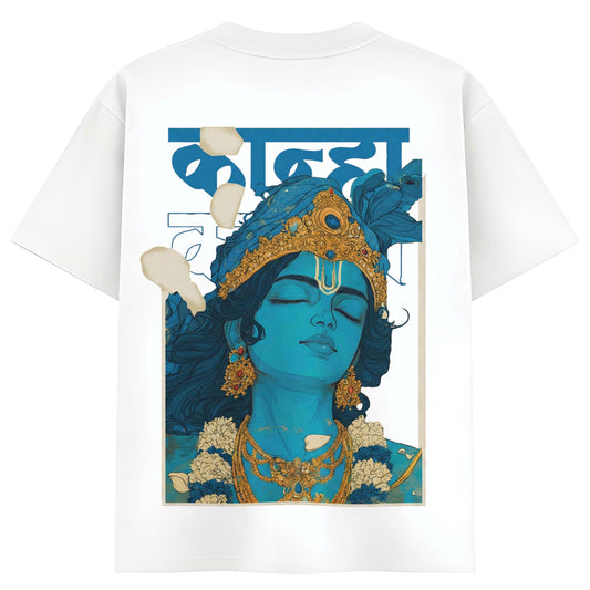 Kanha Oversized T-Shirt – Divine Calm Krishna Art