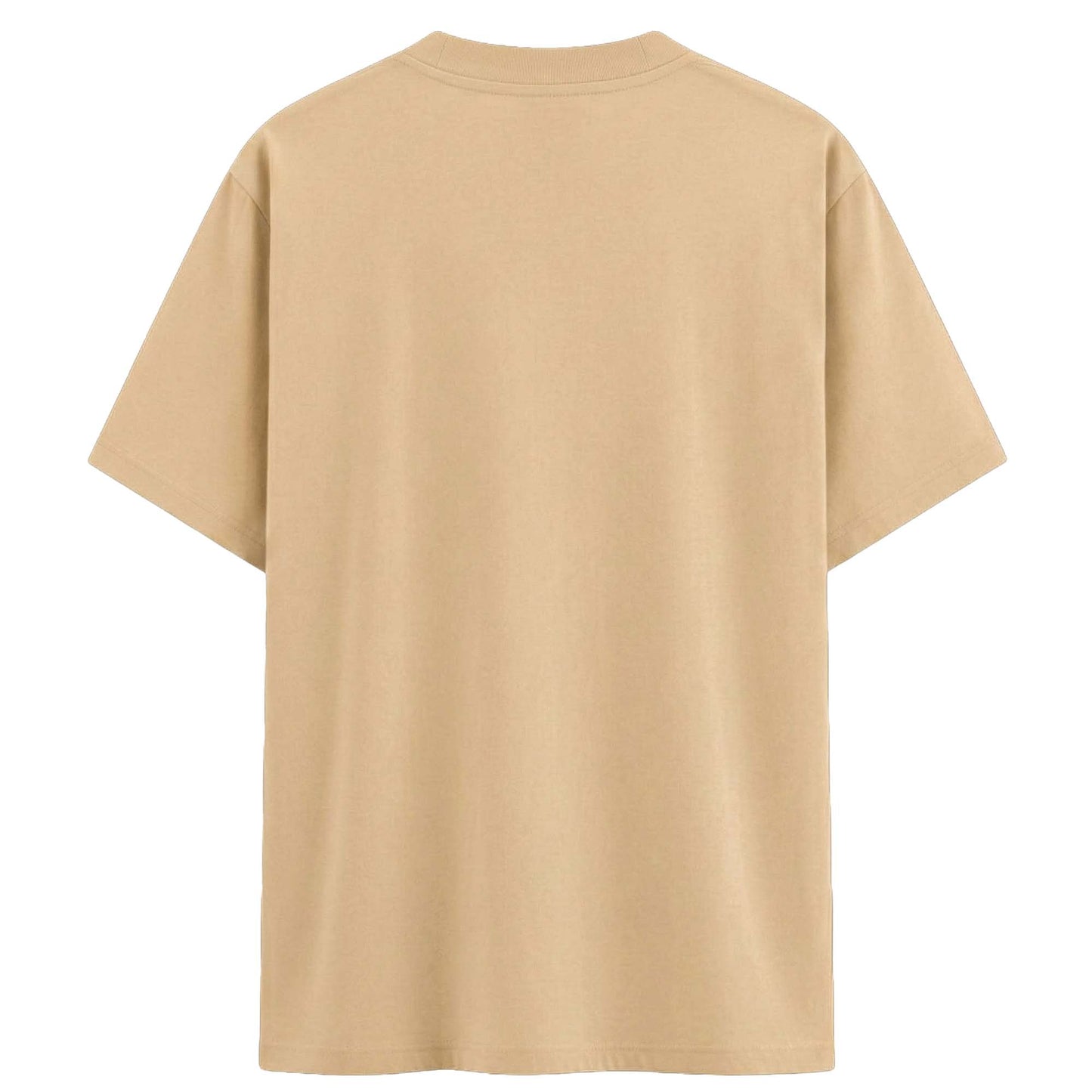 Men’s Urban Tribal Smile Graphic T-Shirt – Beige Casual Streetwear Tee