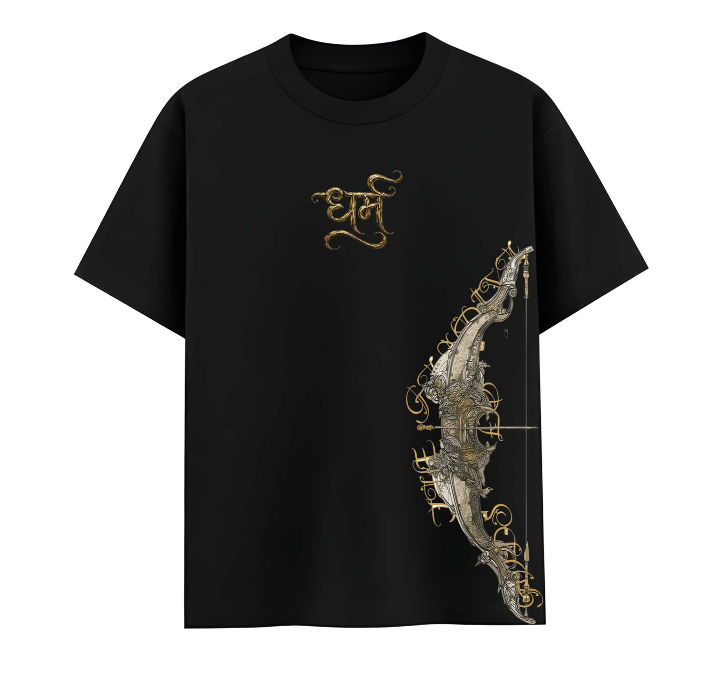 Dhanush – Warrior’s Resolve | Oversized Spiritual Streetwear T-Shirt