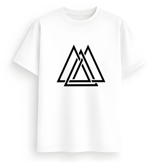 Minimal Triangle Logo Oversized T-Shirt | Modern Streetwear Tee