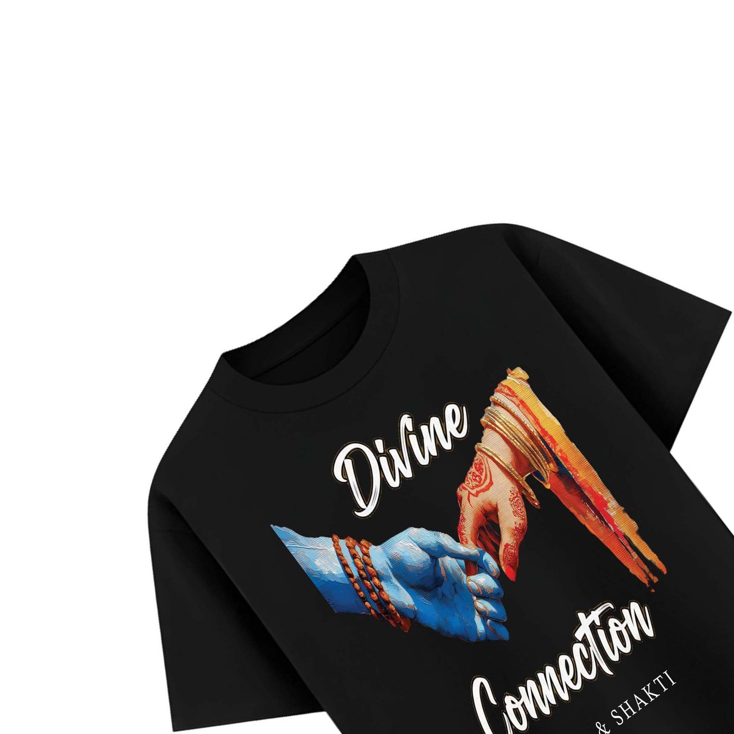 Divine Connection Shiva & Shakti T-Shirt for Men – Spiritual Black Graphic Tee