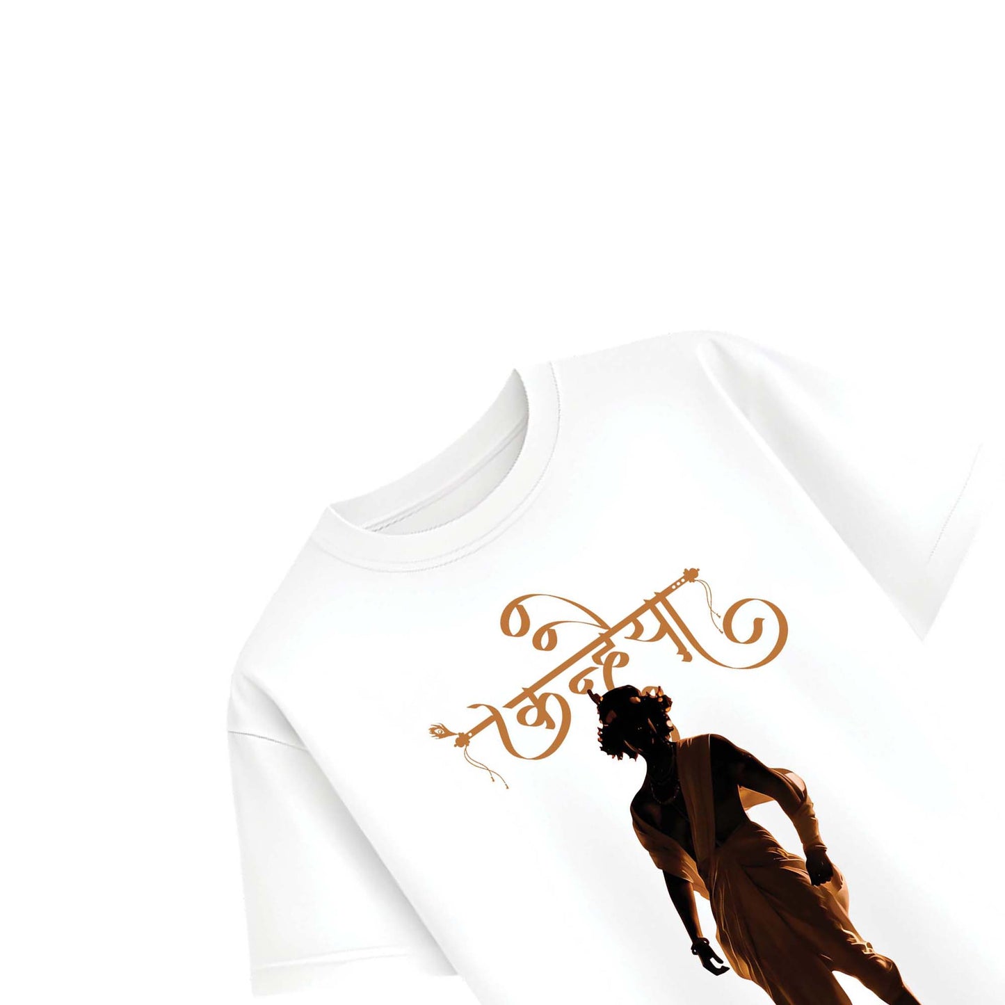 Kanhaiya Men’s Graphic T-Shirt – Divine Krishna Silhouette Spiritual Tee