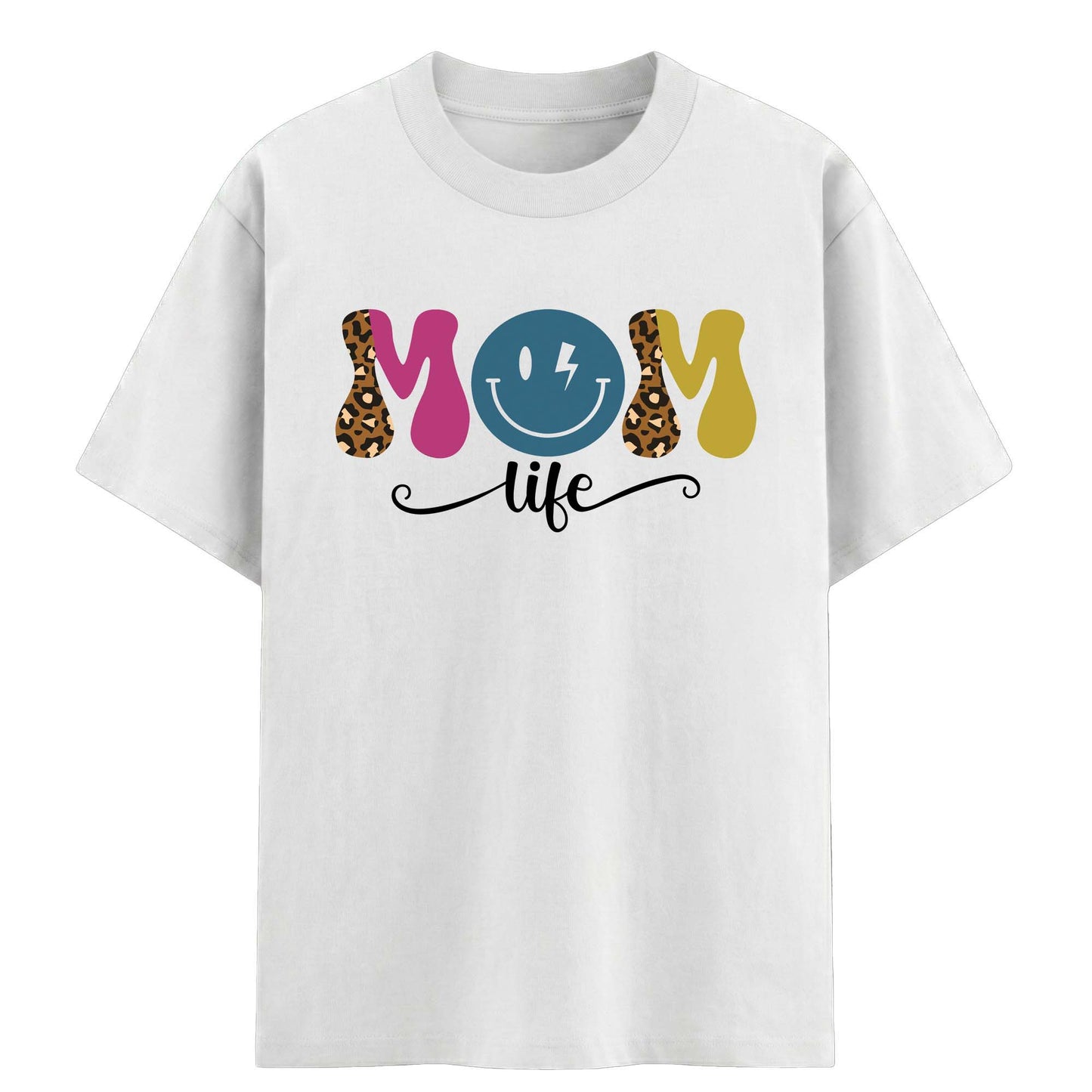Women Mom Life Graphic T-Shirt – Cute Motherhood Printed Casual Tee