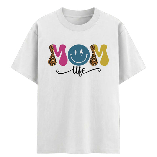 Women Mom Life Graphic T-Shirt – Cute Motherhood Printed Casual Tee