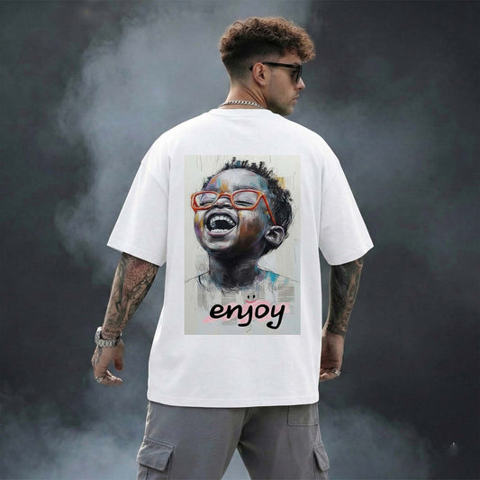 Enjoy Art Oversized T-Shirt | Creative Streetwear Graphic Tee